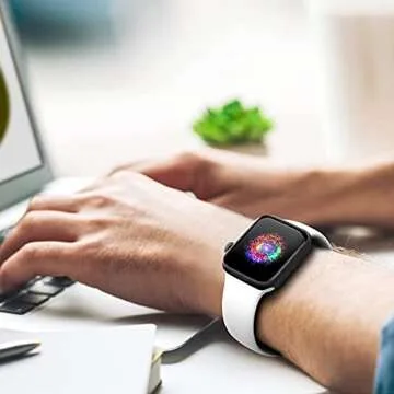 TreasureMax Sport Band Compatible with Apple Watch Bands 38mm 40mm 41mm 42mm 44mm 45mm 46mm 49mm White,Soft Silicone Strap Compatible for Apple Watch Series 10 9 Ultra SE&SE2 8 7 6 5 4 3 2 Men Women