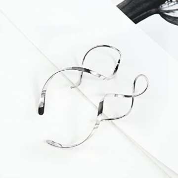 Handmade 925 Sterling Silver Spiral Threader Earrings