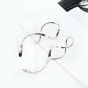 Handmade 925 Sterling Silver Spiral Threader Earrings