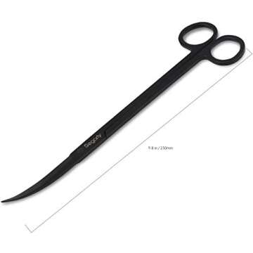 Segarty Aquarium Tools Kit, 5 in 1 Stainless Steel Long Fish Tank Scraper Aquarium Aquascaping Trimming Kits, Aquatic Planting Tweezers Scissors Spatula Landscaping Cleaning Tool Set Fish Starter Kit