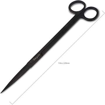 Segarty Aquarium Tools Kit, 5 in 1 Stainless Steel Long Fish Tank Scraper Aquarium Aquascaping Trimming Kits, Aquatic Planting Tweezers Scissors Spatula Landscaping Cleaning Tool Set Fish Starter Kit