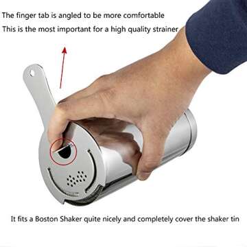 Stainless Steel Boston Cocktail Shaker Set: 8-Piece Bartender Kit: 2 Weighted Martini Shaker Tins, Hawthorne Strainer, Double Jigger, Muddler, Mixing Spoon & 2 Liquor Pourers