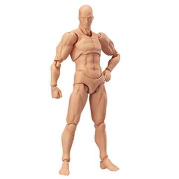 Drawing Figures for Artists Action Figure Model Human Mannequin Man and Woman Set,with Accessories Kit for Sketching, Painting, Drawing, Artist (2 Pcs/Set Action Figure Model with Accessories Kit)