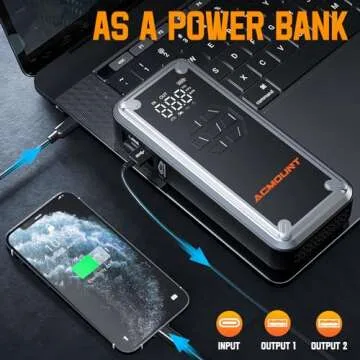 Acmount W160 Jump Starter & Air Compressor - 4000A Power