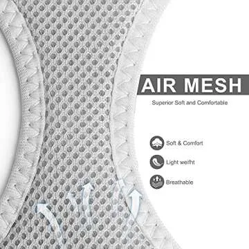 Fida Comfy Dog Harness with Leash, Soft Puppy Vest Escape Proof, Breathable Lightweight Soft Mesh, Adjustable Reflective Step-in Harness for Cat & Extra-Small Pet (XS, Grey)