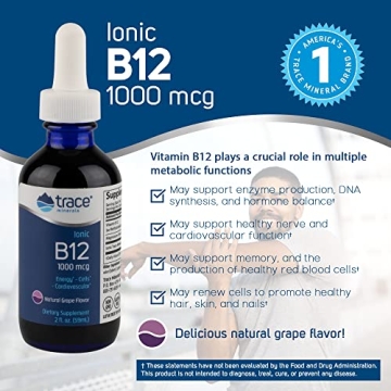 Liquid Ionic B12 - 1000 mcg Energy Support Supplement