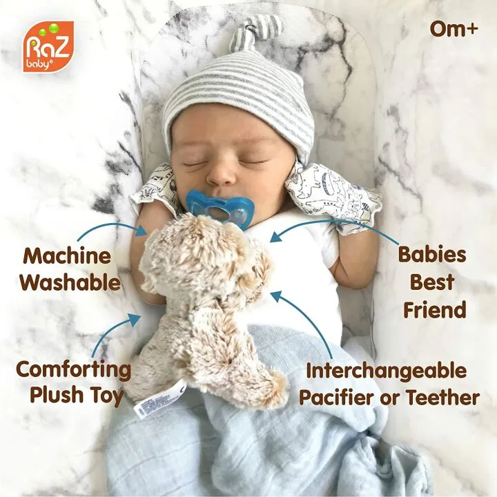 RaZbaby JollyPop Pacifier & Plush Holder