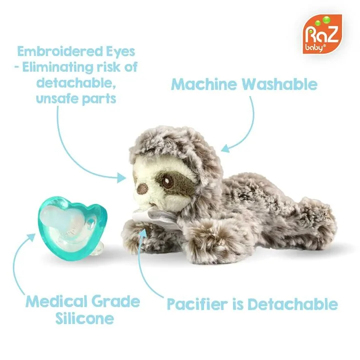 RaZbaby JollyPop Pacifier & Plush Holder