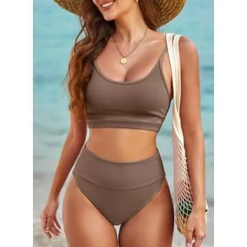 Herseas Women's Stylish High Waisted Bikini Set for Summer
