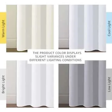 H.VERSAILTEX Premium Room Darkening White Curtains 42x84