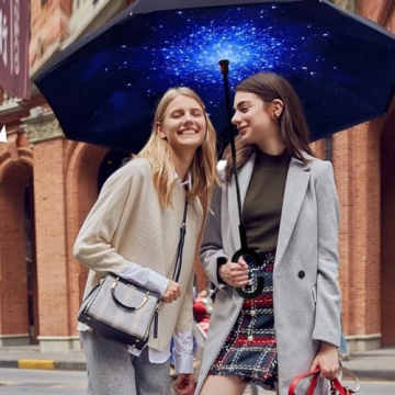 SIEPASA Double Layer Inverted Umbrella with C-Shaped Handle