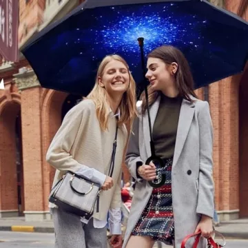 SIEPASA Double Layer Inverted Umbrella with C-Shaped Handle