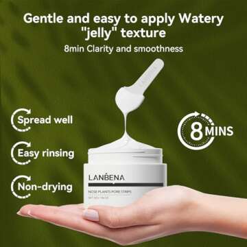 Blackhead Mask, Nose Plants Pores Strips Blackhead Remover Mask Peel off Mask Facial Pore Cleanser Purifying Face Mask Nose Strips (1.06 Ounce) - White
