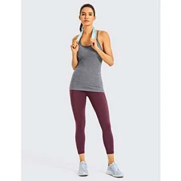 Seamless Workout Tank Top for Women with Built-In Bra