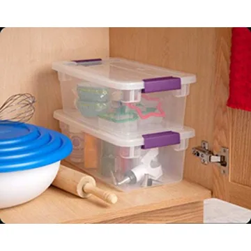 Sterilite 6 Quart Clearview Storage Container with Handles