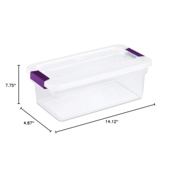 Sterilite 6 Quart Clearview Storage Container with Handles