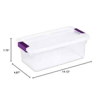 Sterilite 6 Quart Clearview Storage Container with Handles