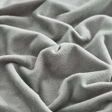 Wellboo Grey Comforter Sets King Women Men Gray Fluffy Bedding Comforters Solid Dark Grey Velvet Aesthetic Quilts Soft Warm Winter Plush Grey Blankets Plain Gray Flannel Thick Bed Sherpa Bed King Size