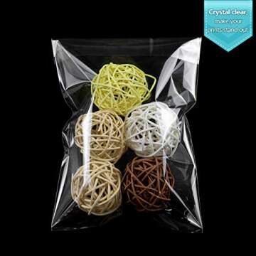 Golden State Art, 100 Pack Clear Bags for Mats, Pictures, Acid-Free, 4-3/4" x 6-1/2"