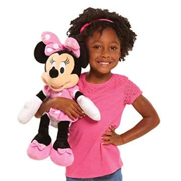 Disney Junior Mickey Mouse Large Plush Minnie Mouse, Officially Licensed Kids Toys for Ages 2 Up by ...