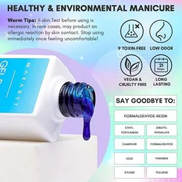 Makartt Gel Nail Polish Kit, 6 Colors Pink Blue Green Pastel Jelly Gel, 8ML Crystal Soak Off for Spring Nail Art, Manicure & Salon Use, Holiday Gift