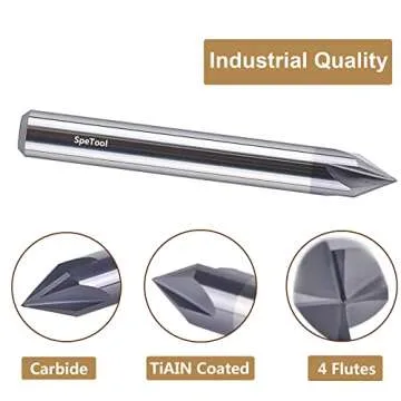 SpeTool 60 Degree V Groove Router Bit for CNC Carving