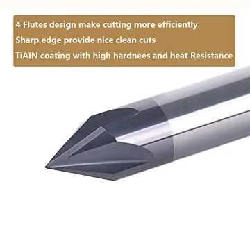 SpeTool 60 Degree V Groove Router Bit for CNC Carving