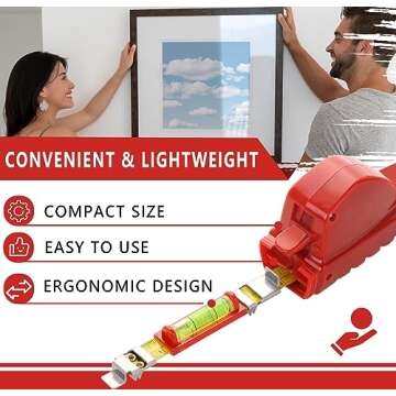 Hanging Level Kit for Pictures, Mirrors & More