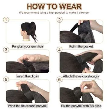 SOFEIYAN Curly Ponytail Extension 15 Inch Natural Waves