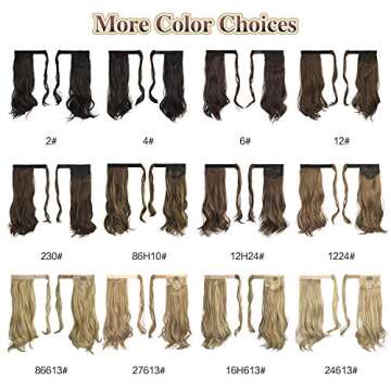 SOFEIYAN Curly Ponytail Extension 15 Inch Natural Waves