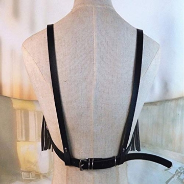 Stylish Women's Adjustable Leather Body Chain Harness Belt