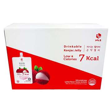JELLY B Drinkable Konjac Jelly (10 Packs of 150ml) - Healthy and Natural Weight Loss Diet Supplement...