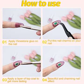 32Pcs Nail Art Heart Drop Rhinestones for Nails, Mix Sizes AB Iridescent 3D Crystals Diamonds Nail Art Heart Drop, Charms Metal Alloy Gold Rhinestone Nail Charms for Crafts DIY Nail Decorations