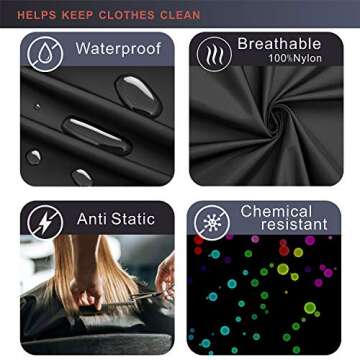 izzycka Waterproof Barber Cape with Adjustable Closure Suitable for All