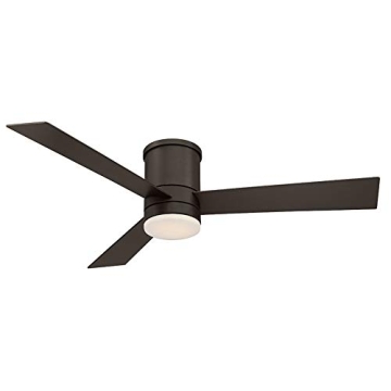 Axis Smart Indoor and Outdoor 52in Flush Mount Ceiling Fan with LED Light Kit and Remote Control