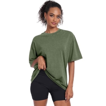 Comfortable Womens Washed Vintage Oversized T-Shirt