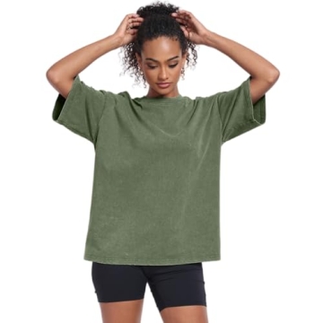 Comfortable Womens Washed Vintage Oversized T-Shirt