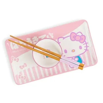 Sanrio Hello Kitty Ceramic Sushi Set Perfect for All Ages