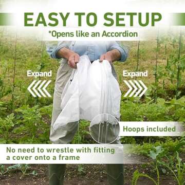 Tierra Garden Haxnicks Giant Easy Micromesh Tunnel, Protect Your Garden & Extend Gardening Season (G...