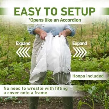 Tierra Garden Haxnicks Giant Easy Micromesh Tunnel, Protect Your Garden & Extend Gardening Season (G...