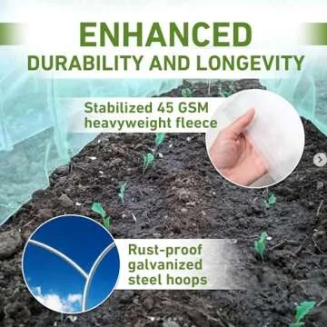 Tierra Garden Haxnicks Giant Easy Micromesh Tunnel, Protect Your Garden & Extend Gardening Season (Giant)