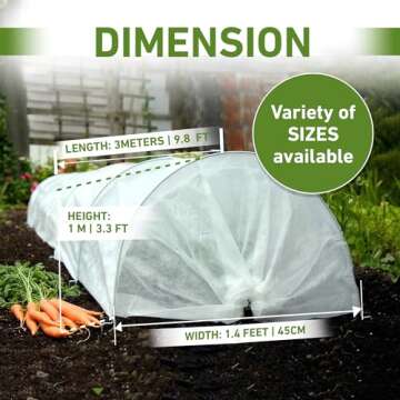 Tierra Garden Haxnicks Giant Easy Micromesh Tunnel, Protect Your Garden & Extend Gardening Season (Giant)