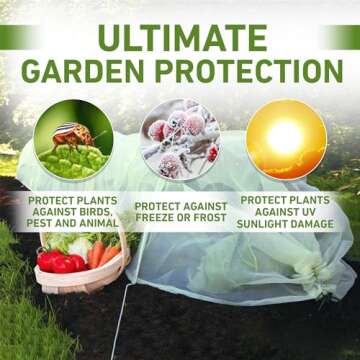 Tierra Garden Haxnicks Giant Easy Micromesh Tunnel, Protect Your Garden & Extend Gardening Season (Giant)