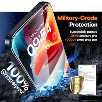TAURI 4 in 1 iPhone 15 Screen Protector with Easy Installation
