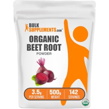 BulkSupplements.com Organic Beet Root Powder - Superfood, Vegan, Gluten-Free, 3500mg per Serving