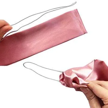 HYFEEL Wire Headbands for Women Bow Hair Scarf Cute Twist Hairbands Adjustable Head Wraps Fashion Beach Hair Accessories for Girls Lady Multi-use Turban (Pink)