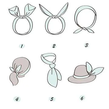 HYFEEL Wire Headbands for Women Bow Hair Scarf Cute Twist Hairbands Adjustable Head Wraps Fashion Beach Hair Accessories for Girls Lady Multi-use Turban (Pink)