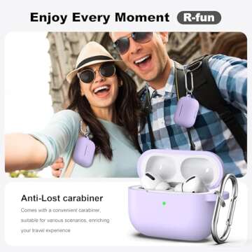 R-fun for AirPods Pro 2nd/1st Generation Case with Cleaner Kit,Soft Silicone Protective Case Cover f...