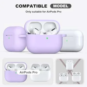 R-fun for AirPods Pro 2nd/1st Generation Case with Cleaner Kit,Soft Silicone Protective Case Cover for Apple AirPod Pro 2/1 for Women Men,AirPods Pro Case Accessories with Keychain,Banana Violet