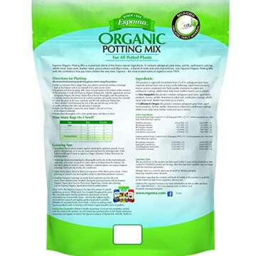 Espoma Organic Potting Soil Mix - All Natural Potting Mix For All Indoor & Outdoor Containers Includ...